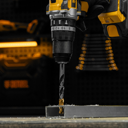 Сверло спиральное по металлу 10 x 133мм, Р6М5, Golden Tip, многогранная заточка Denzel