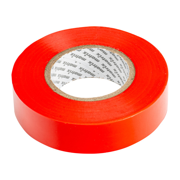 Изолента ПВХ, 19 мм х 20 м, красная, 150 мкм Matrix цена