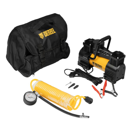 Компрессор автомобильный AC-75, 12 В, 10 атм., 75 л/мин, LED Denzel цена