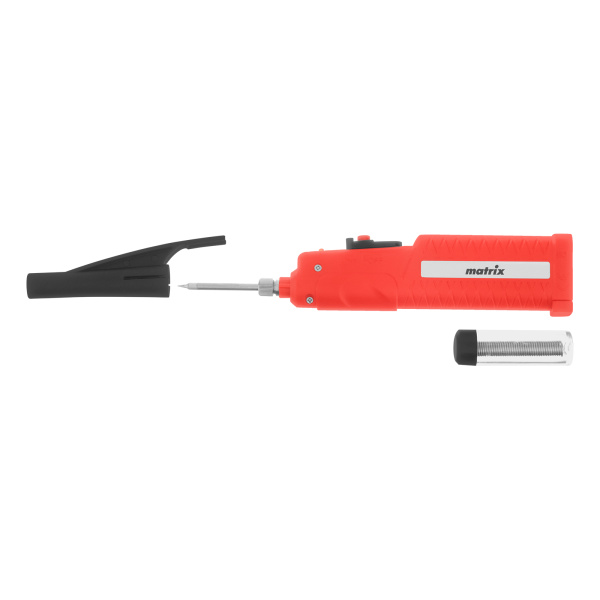 Паяльник беспроводной 4.5 В, 8 Вт, 350°С, припой 10 г, работа от элементов питания 3хАА Matrix цена