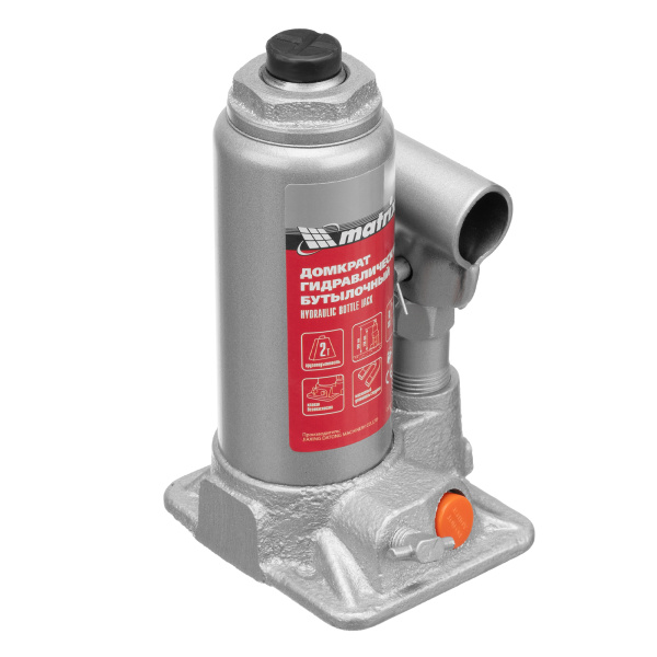 Домкрат гидравлический бутылочный, 2 т, h подъема 158-308 мм Matrix цена