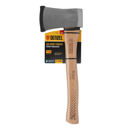 Топор кованый, 1130 г, американский тип, буковая рукоятка, 430мм, EFP Denzel цена
