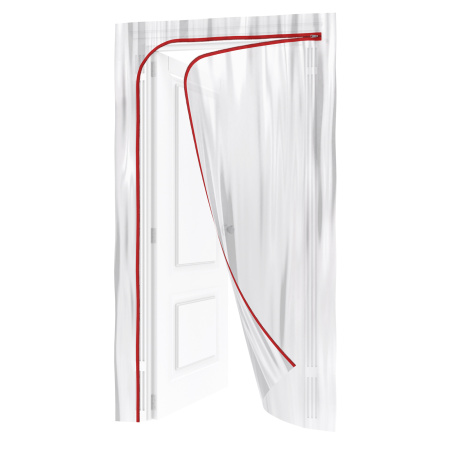 Пленочная дверь на молнии типа L,220 x 120 cm, с малярной лентой 2.5 см х 10 м Matrix цена