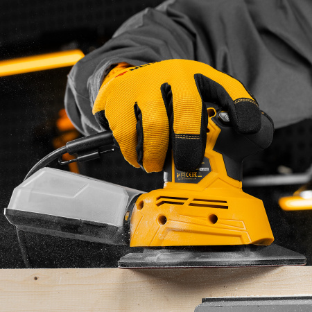 Треугольник абразивный на ворc. подложке под "липучку", перф., P 40, 150х150х100 мм, 5 шт. Denzel