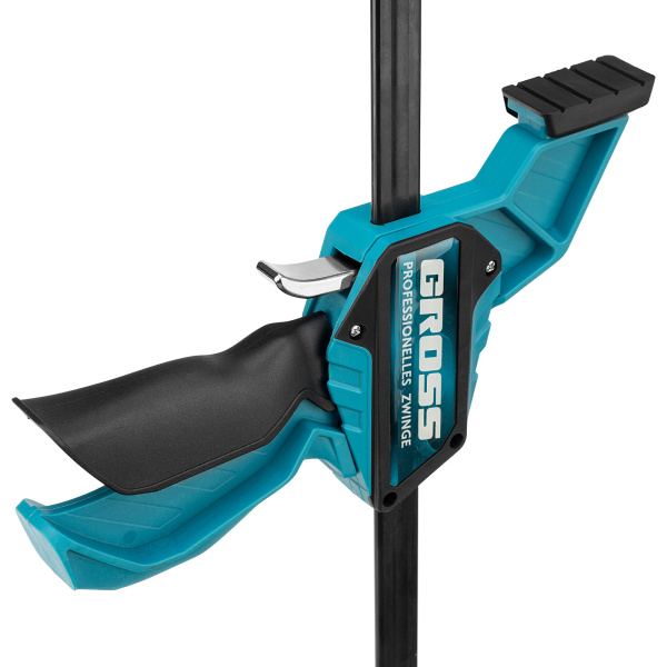 Струбцина реечная, быстрозажимная, пистолетного типа, пошаговый механизм, пластиковый корпус, 600мм Gross цена