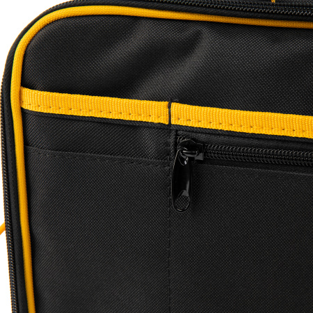 Сумка для инструмента, 400х170х300 мм, 3 отделения, 28 карманов, наплечный ремень Denzel цена