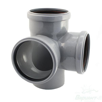 Крестовина двухплоскостная 110х110х110/90 для внутренней канализации ПОЛИТЭК