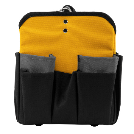 Переноска для инструмента, 260х240х300 мм, 22 кармана, наплечный ремень Denzel цена