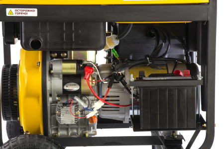 Генератор дизельный DD6300Е, 5.0 кВт, 220 В/50 Гц, 15 л, электростартер Denzel