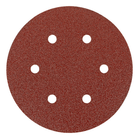 Круг абразивный на ворсовой подложке под "липучку", перфорированный, P 60, 150 мм, 5 шт Matrix