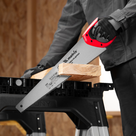 Ножовка по дереву, 500 мм, 7-8 TPI, зуб-3D, каленый зуб, двухкомпонентная рукоятка Matrix цена