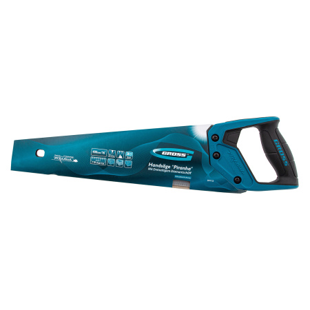 Ножовка по дереву "PIRANHA", 400 мм, 7 TPI, 3D-зуб, тефлоновое покрытие полотна, двухкомпонентная рукоятка Gross цена