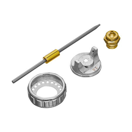 Ремкомплект для краскораспылителя 4 предмета: сопло 2,5 мм, игла, форсунка, зажим сопла Matrix цена