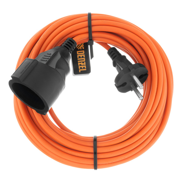 Удлинитель-шнур силовой Garden Series, б/з, ПВС, 10м, 1 розетка, 2 x 1 мм, Denzel цена