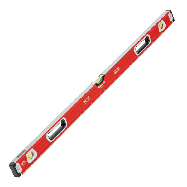 Уровень алюминиевый, магнит, фрезерованный, 3 глазка (1 зеркальный) двухкомпонентные рукоятки, 1200 мм Matrix