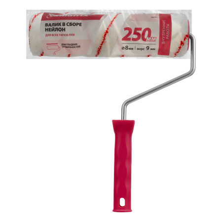 Валик "Нейлон Стандарт", 250 мм, ворс 9 мм, D 48 мм, D ручки 8 мм, полиамид Matrix цена