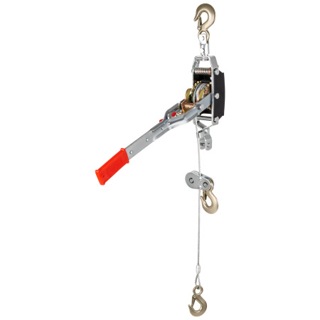 Лебедка рычажная, тяга 4 т, подъем 1.6 т, двойное храповое колесо Matrix цена