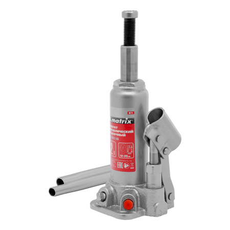 Домкрат гидравлический бутылочный, 2 т, высота подъема 181-345 мм Matrix цена