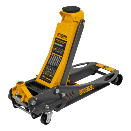 Домкрат гидравлический подкатной, 3,8 т, 110-580 мм, быстрый подъем, низкий подхват, проф. Denzel цена