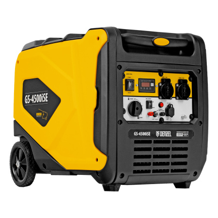 Генератор инверторный GS-4500iSE, 4,5 кВт, 230 В, закрытый корпус, электростартер DENZEL