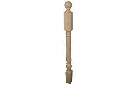 Начальный столб из бука №4 80х80х1200 мм АА