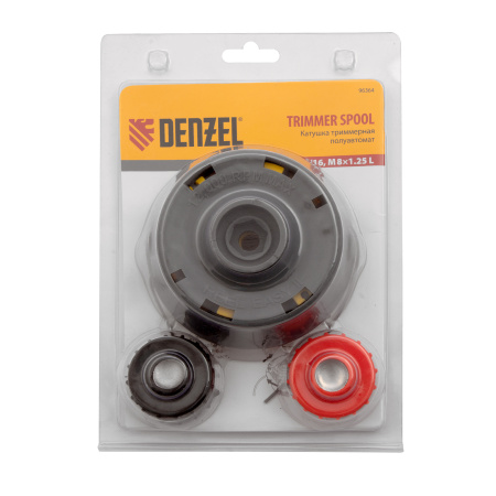Катушка триммерная полуавтомат, быстрая заправка, шестигранник HEX х 15/6, болт 5/16 левый, М8 левый Denzel цена