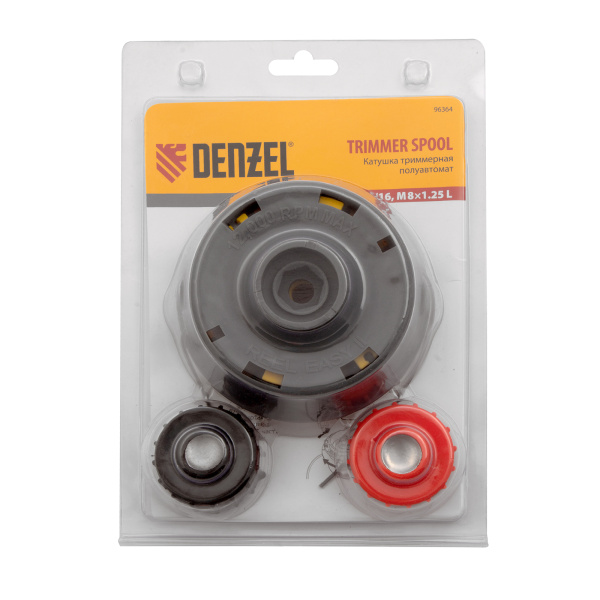 Катушка триммерная полуавтомат, быстрая заправка, шестигранник HEX х 15/6, болт 5/16 левый, М8 левый Denzel цена