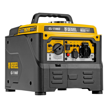Генератор инверторный GS-1100iF, 1,1 кВт, 230 В, ручной старт DENZEL