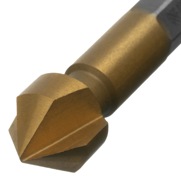 Зенковка конусная под М5, HSS, по металлу, 6-гранный хвостовик Denzel