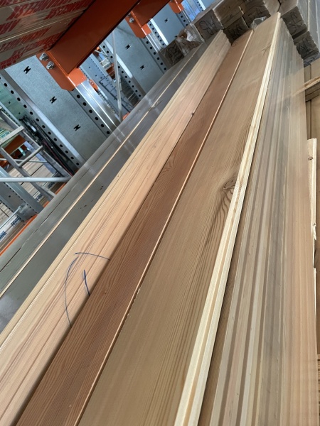 Доска пола шпунтованная 28х140х4000 сорт БС Лиственница 0.56м2