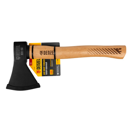 Топор, 800 г, кованый, буковое топорище Denzel цена