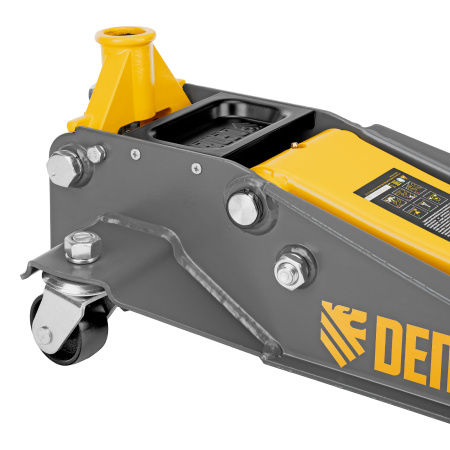 Домкрат гидравлический подкатной, 3 т, 125-470 мм, быстрый подъем, проф. Denzel цена