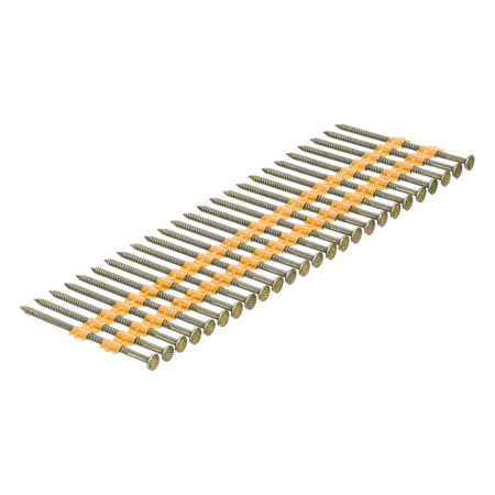 Гвозди для пнев. нейлера (крашен.) длина - 65 мм, диам. - 2,9 мм, 2000 шт. Denzel цена