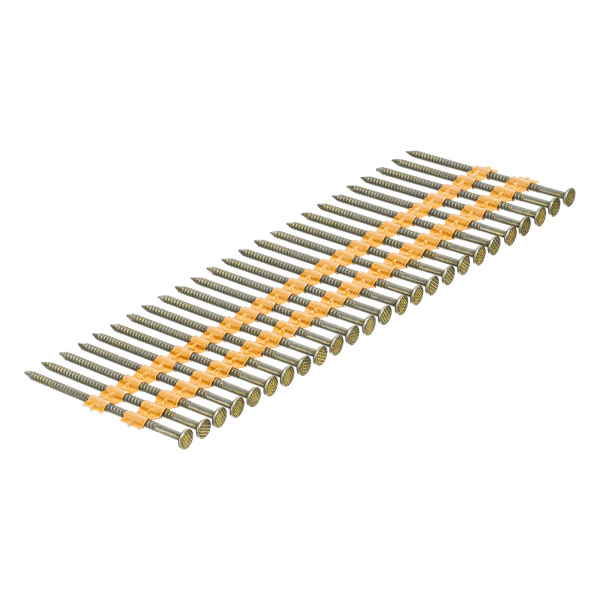 Гвозди для пнев. нейлера (крашен.) длина - 65 мм, диам. - 2,9 мм, 2000 шт. Denzel цена