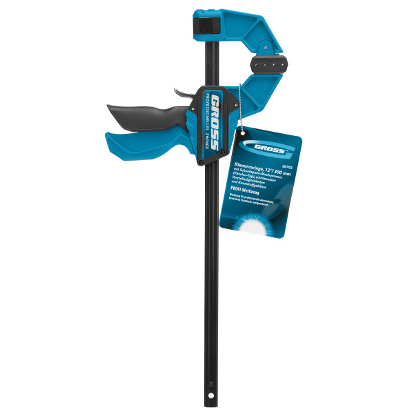 Струбцина реечная, быстрозажимная, пистолетного типа, пошаговый механизм, пластиковый корпус, 300 мм Gross цена