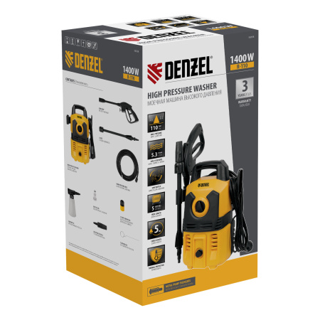 Моечная машина высокого давления R-110, 1400 Вт, 110 бар, 320 л/ч// Denzel