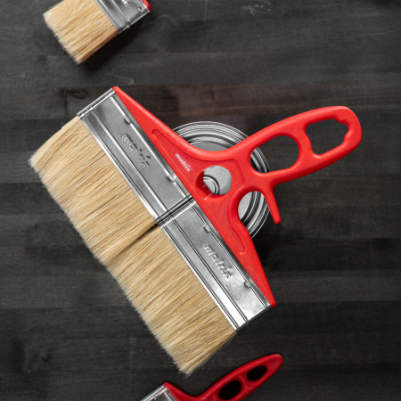 Кисть флейцевая для лаков, 200 x 12, натуральная щетина, пластиковая ручка Color line Matrix цена