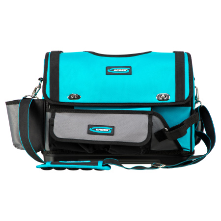 Переноска для инструмента, 400х225х300мм, пластиковое дно, наплечный ремень Gross цена