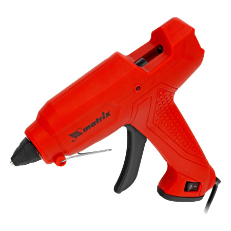 Клеевой пистолет, 11 мм, 40 (100) Вт, 18 г/мин, выключатель и индикатор напряжения Matrix цена