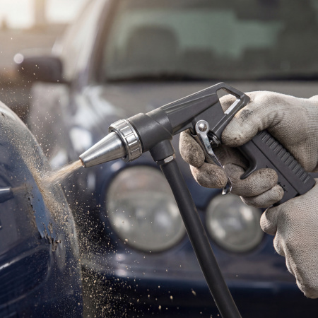 Пистолет пескоструйный со шлангом, пневматический Matrix цена