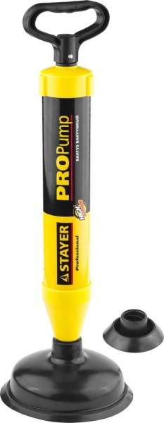 Вантуз STAYER ″Professional″ вакуумный PROPump, с двумя адаптерами 51925