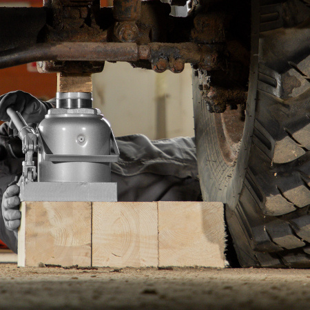 Домкрат гидравлический бутылочный, 50 т, h подъема 236-356 мм Matrix цена