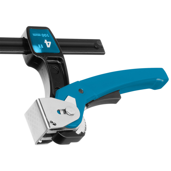 Струбцина реечная быстрозажимная 4, металлический корпус, рычажный храповой механизм, 100 мм Gross цена