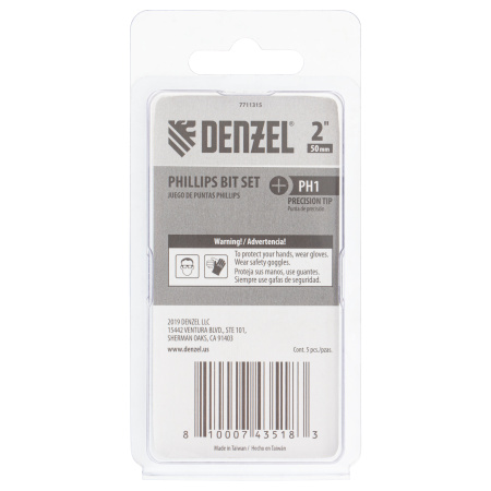 Бита PH1x50, 5 шт. Denzel