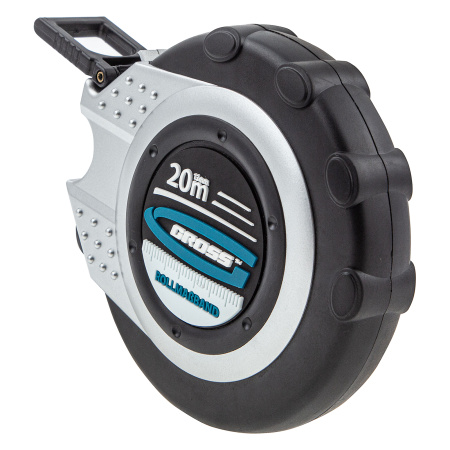 Рулетка геодезическая 20 м х 13 мм, закрытый корпус, металлическая лента, нейлон Gross цена