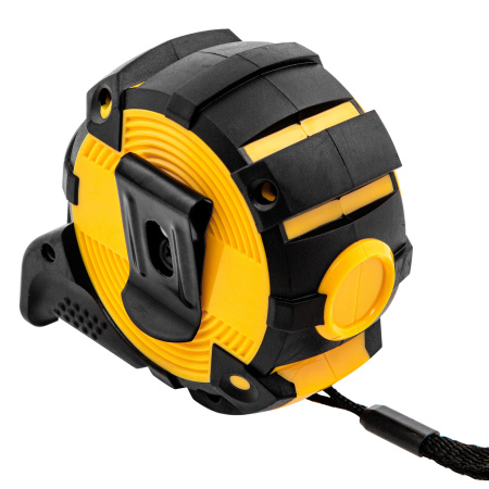 Рулетка 5м х 25мм, автоматич. фиксац., нейлон. покрытие, магнит. зацеп, двухстор. разметка Denzel цена