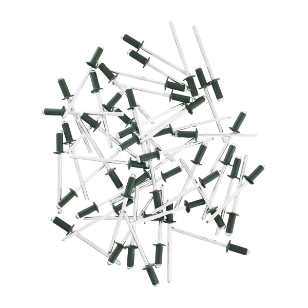 Заклепки 4.0 х 10 мм RAL 6005, темно-зеленые, 50 шт Matrix