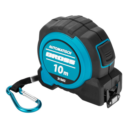 Рулетка "Automatisch", 10 м х 32 мм, нейлон, магнит, двустор. разметка, антиизлом, автоcтоп Gross цена