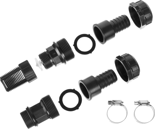 ЗУБР Набор для всасывающих шлангов: Обратный клапан с фильтром, адаптер, два хомута 40316