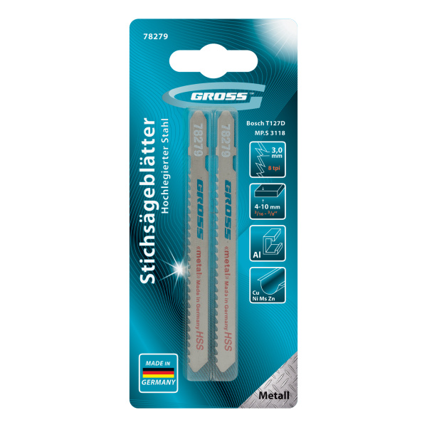 Полотна для электролобзика  по металлу, 2 шт, ( 3118-T127D ) Gross